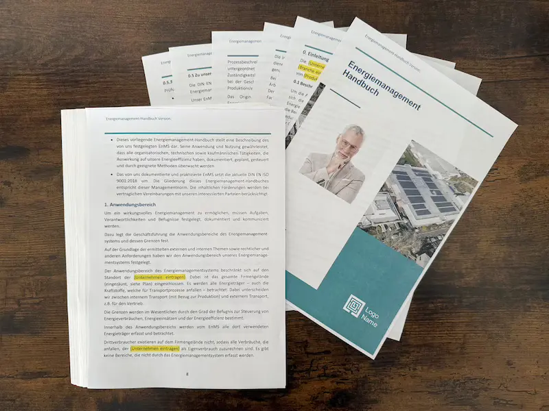 ISO 50001 Pflicht: Energiemanagement-Handbuch und Dokumentationsvorlagen als Ausdruck